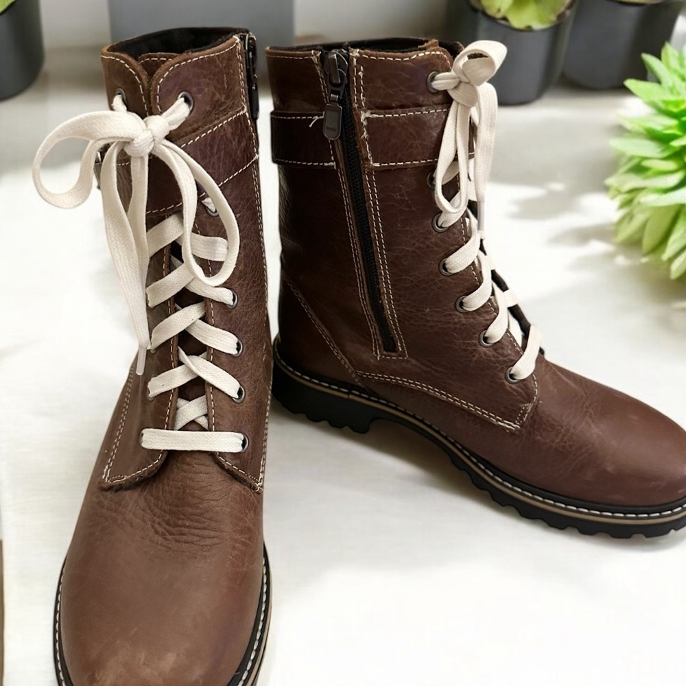 Martino Boutique Genuine Leather Lace Boots - Picture 4 of 8